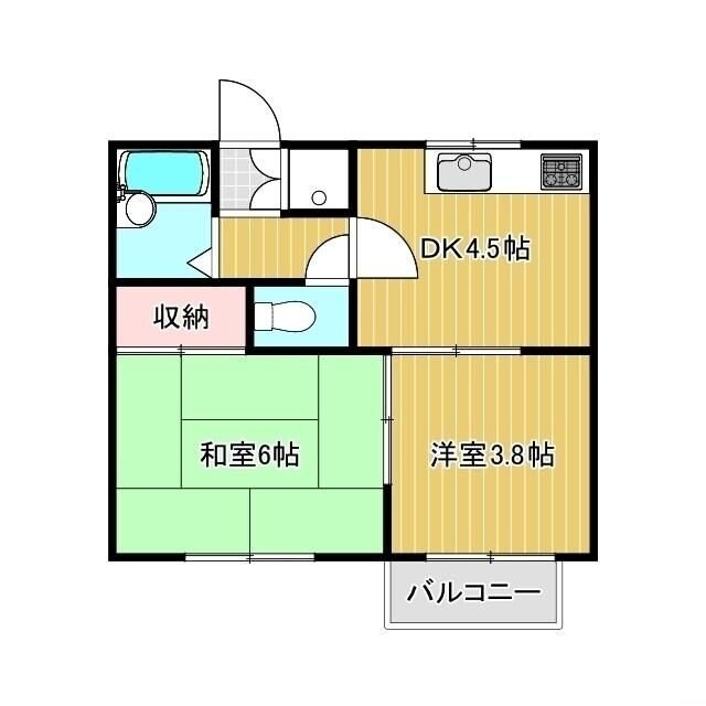 ファミリーコーポ笈川Ｆ棟の物件間取画像