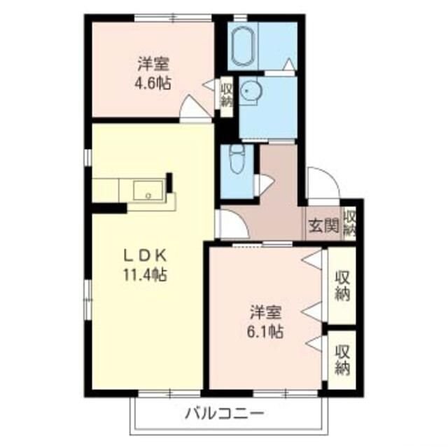 メゾン　プレジール　弐番館の物件間取画像