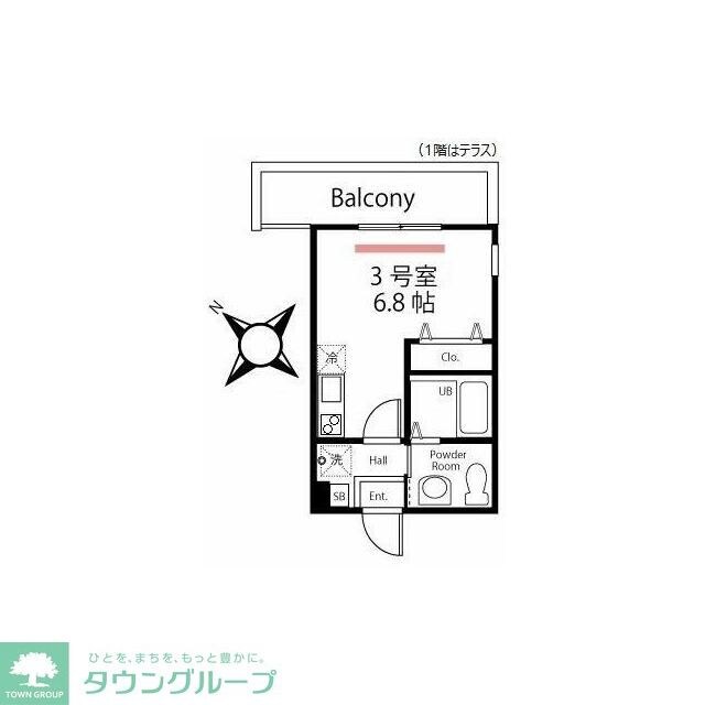 ハーミットクラブハウスプティバッセＩの物件間取画像