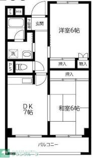 バラハイツ鴨居の物件間取画像