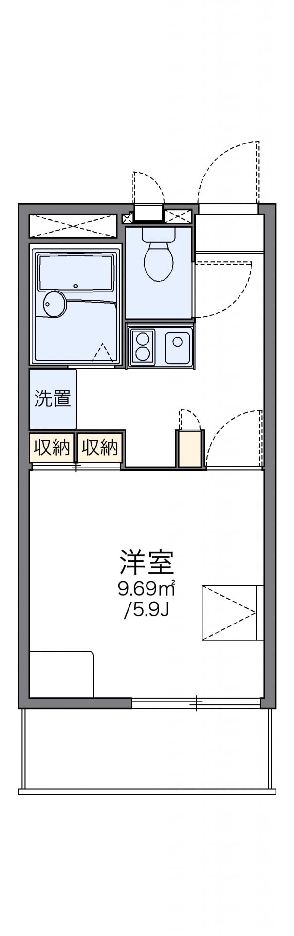 レオパレスＷＩＳＴＥＲＩＡの物件間取画像