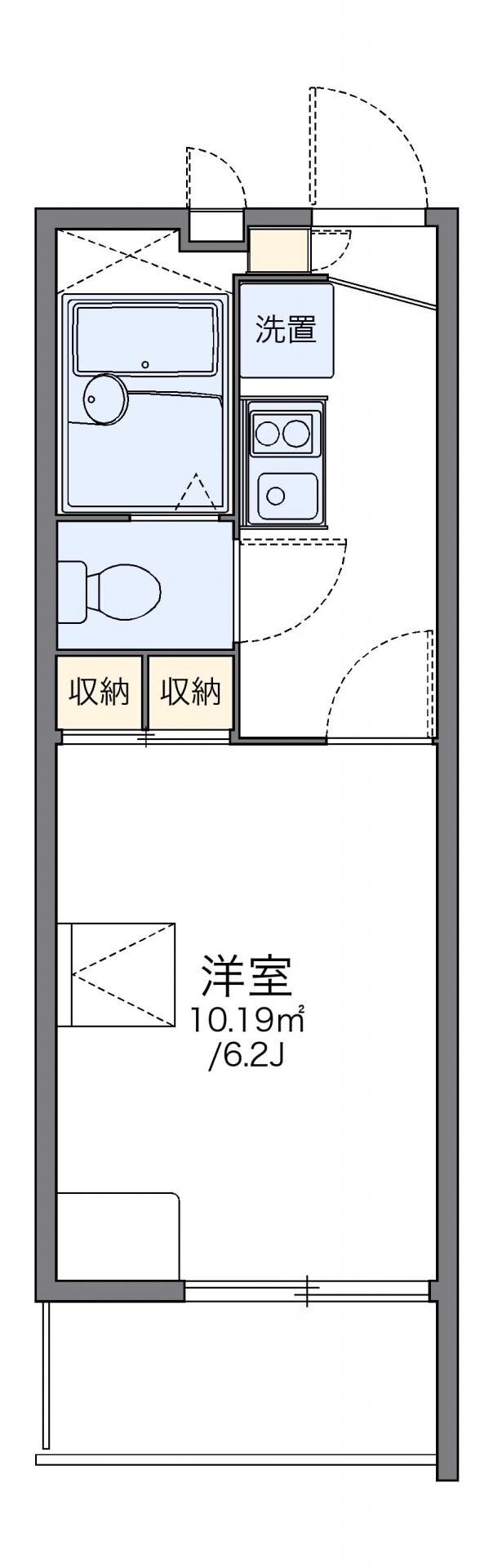 レオパレスキタハラの物件間取画像