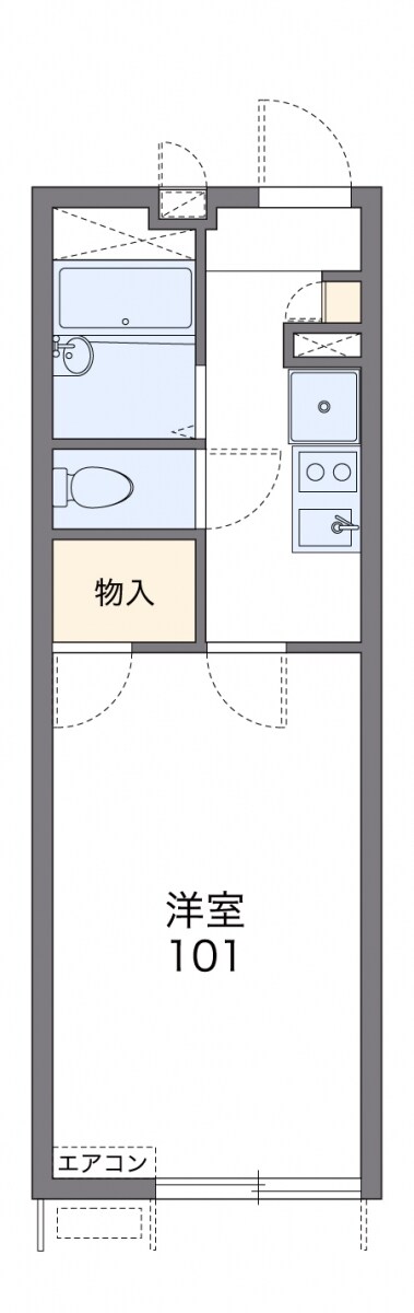 レオパレステラスつばさの物件間取画像