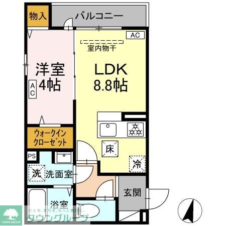 D’Tribute湘南台 Bの物件間取画像