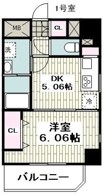 エシュレ関内の物件間取画像