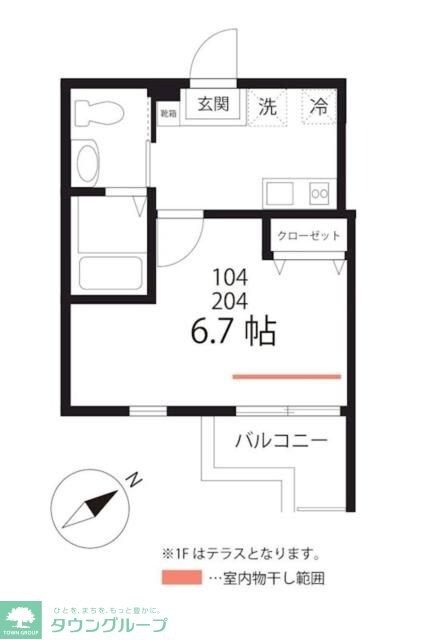 ハーミットクラブハウス三ツ沢下町Ａ号棟（仮）の物件間取画像