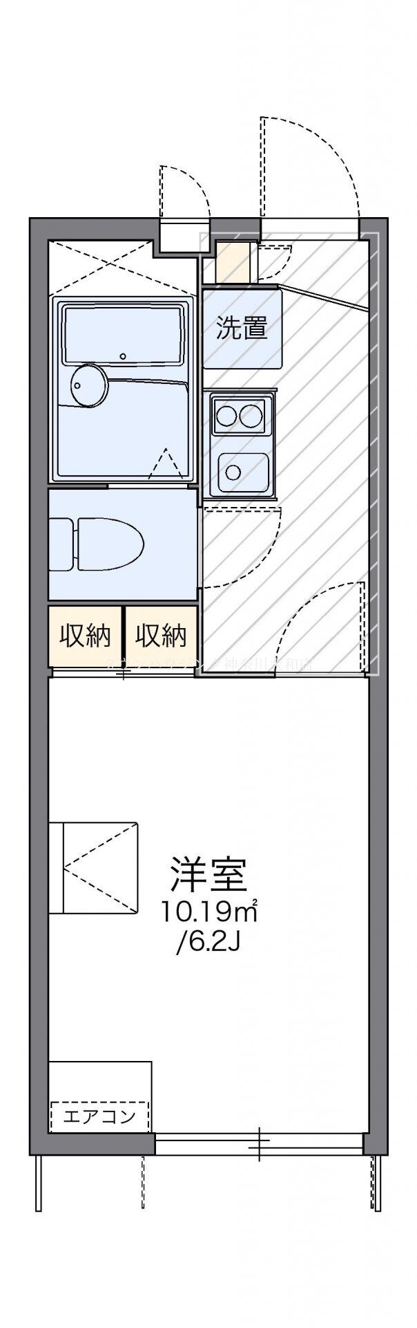 レオパレス弥勒寺IIの物件間取画像