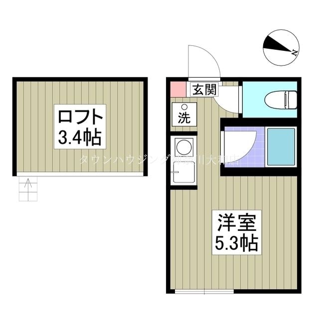 パンシオン南林間B棟の物件間取画像