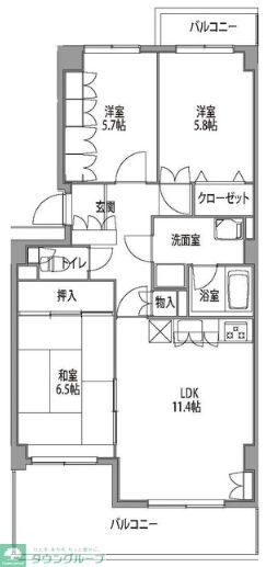 ＶＩＶＲＥ三ツ境の物件間取画像