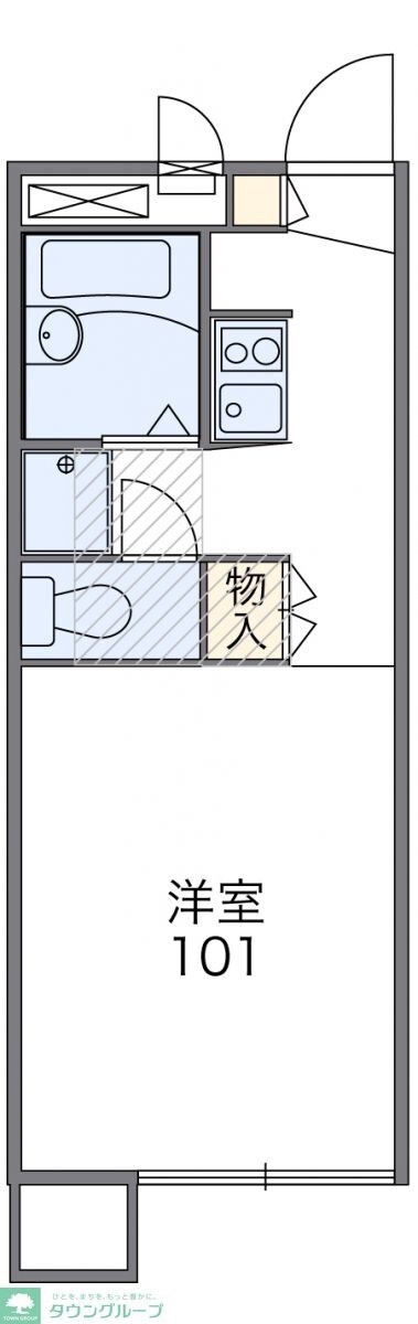 レオパレスリバーサイドの物件間取画像