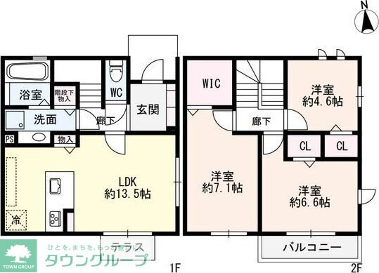 瑞穂区春山町戸建の物件間取画像
