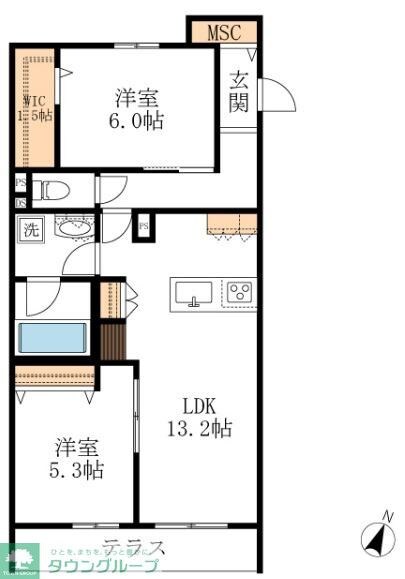 Precious西山元町の物件間取画像