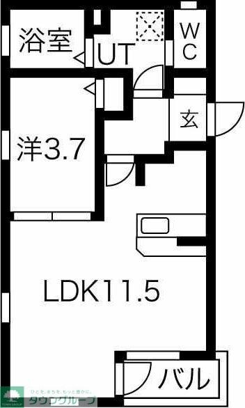クラージュ本陣の物件間取画像