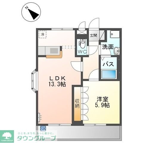 ジャルディニエールＢの物件間取画像