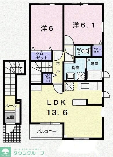 ローズウィンドゥＢの物件間取画像