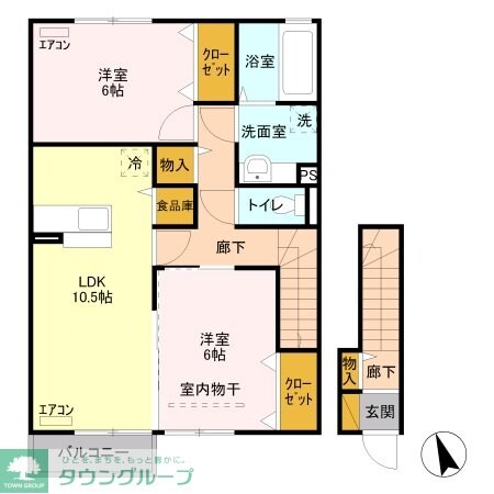 ブレシア カツラの物件間取画像