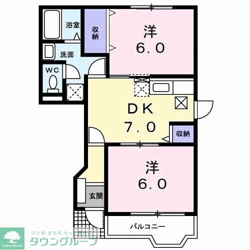 マノワールＡの物件間取画像