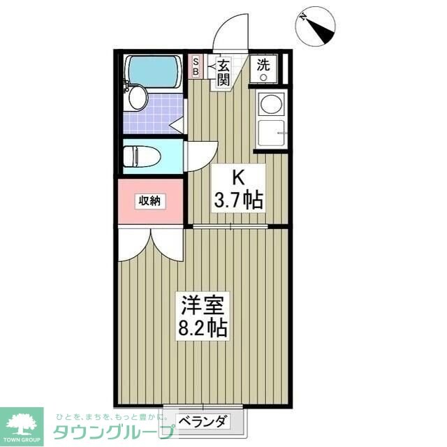鼻高フラットＡの物件間取画像