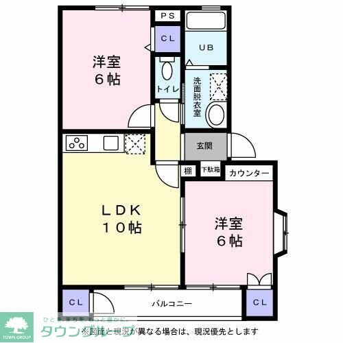 シティーハイツ　なの花Ｂ棟の物件間取画像