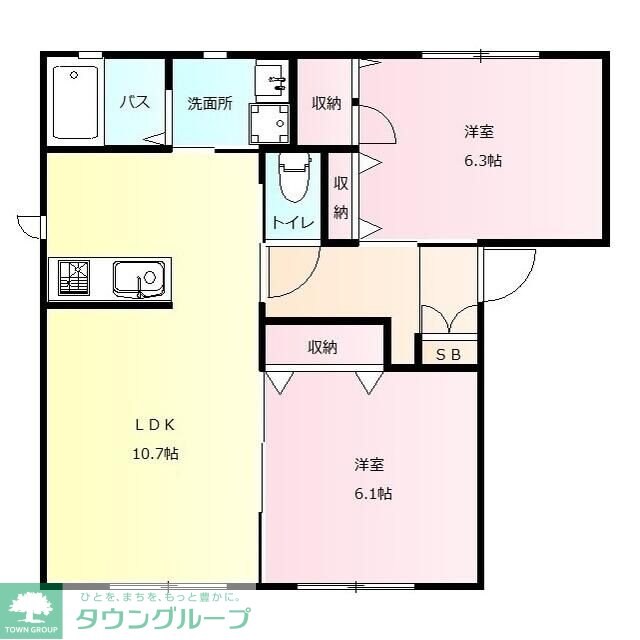 ツインバード　Ａの物件間取画像