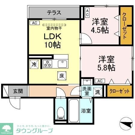 セレスティア西綾瀬の物件間取画像