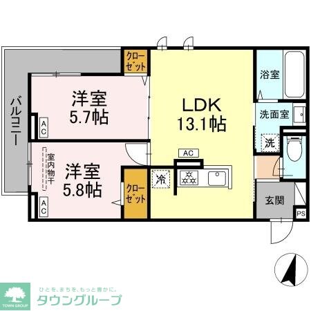 オードリーコートの物件間取画像