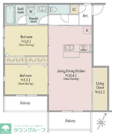 ＭＯＣＸＩＯＮ扇の物件間取画像