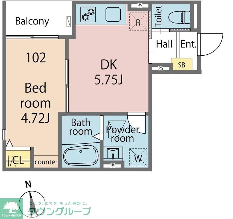 ハナテラス五反野の物件間取画像