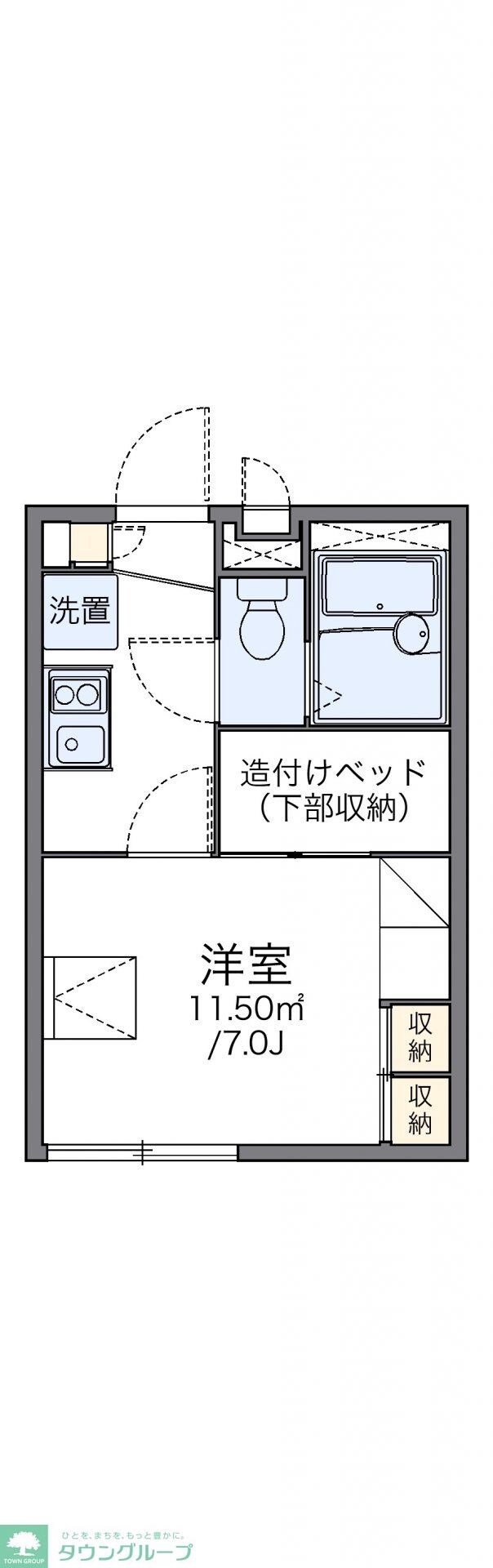 レオパレススズキ２号棟の物件間取画像