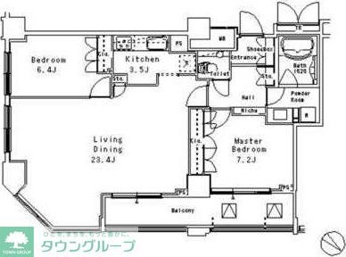 ＭＦＰＲ目黒タワーの物件間取画像