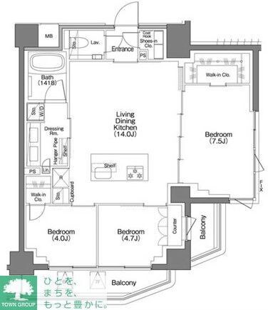 ザ・パークハビオＳＯＨＯ祐天寺の物件間取画像