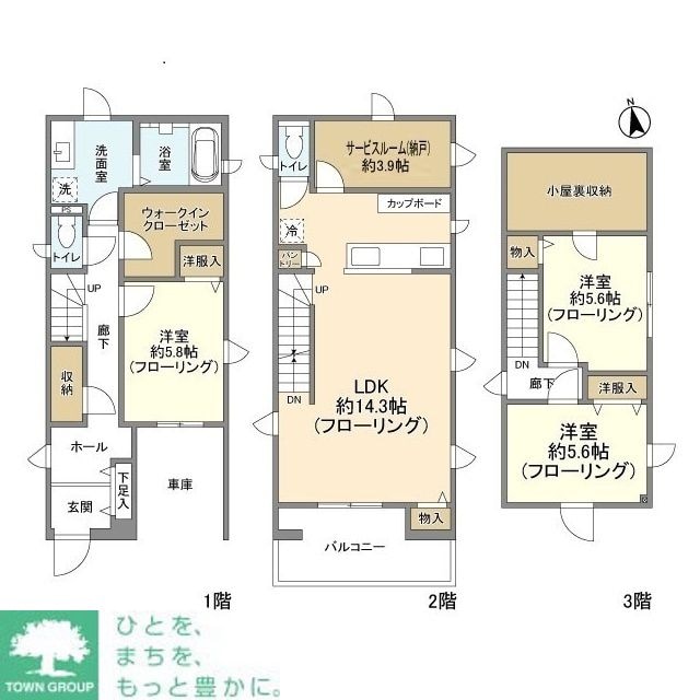 大岡山１丁目貸家の物件間取画像