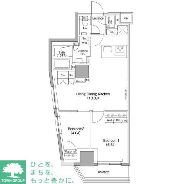 ザ・パークハビオ目黒桜邸の物件間取画像