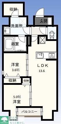 W-gates Towerの物件間取画像