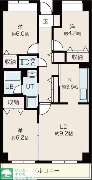 目黒本町マンションの物件間取画像