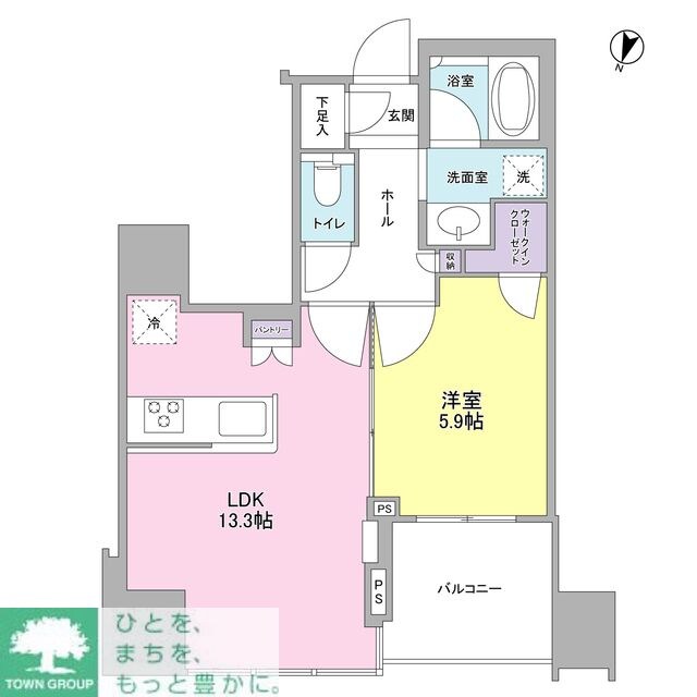 大崎ウエストシティタワーズ　Ｗ棟の物件間取画像