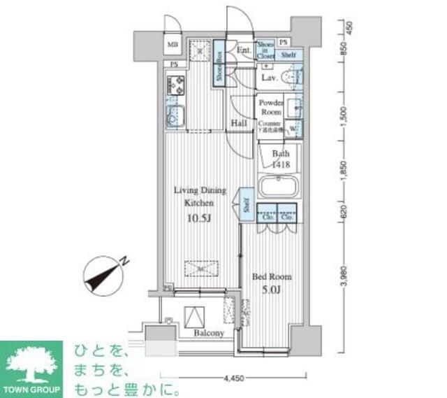 ＭＦＰＲコート赤坂見附の物件間取画像