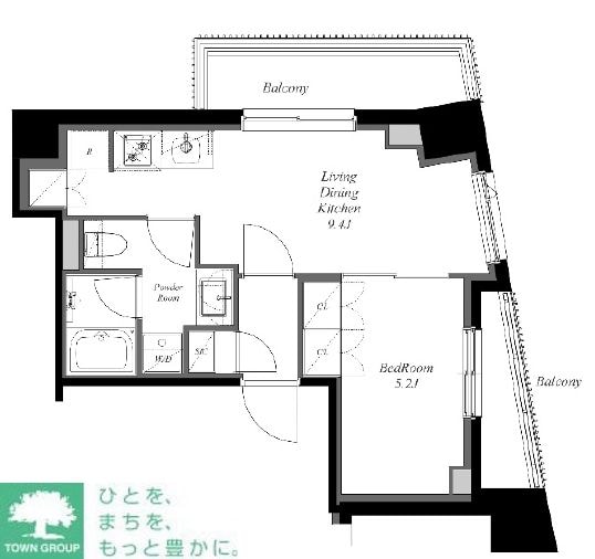 MINAMIAZABU NORTHの物件間取画像