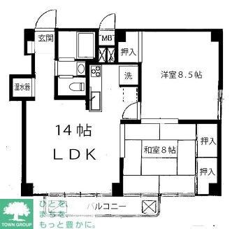 ヴェラハイツ赤坂新坂町の物件間取画像