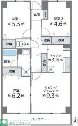 目黒本町マンションの物件間取画像