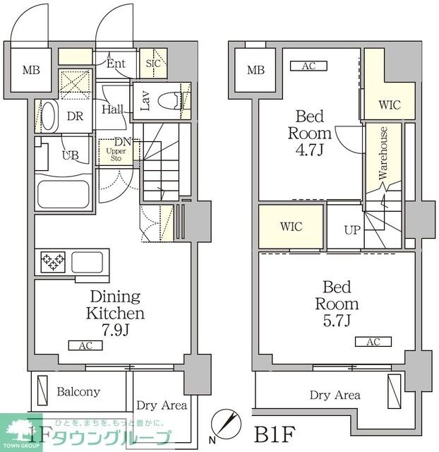 アジールコート池尻大橋の物件間取画像