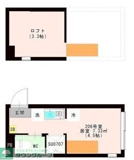 ＯＴＡＳ 代田橋の物件間取画像