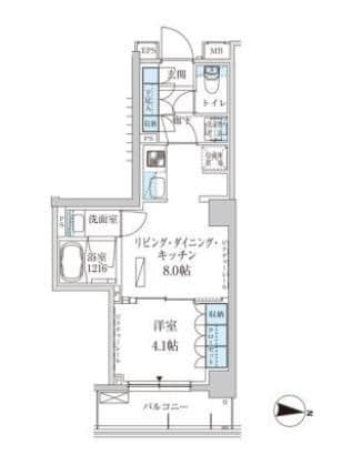 パークアクシス池上の物件間取画像