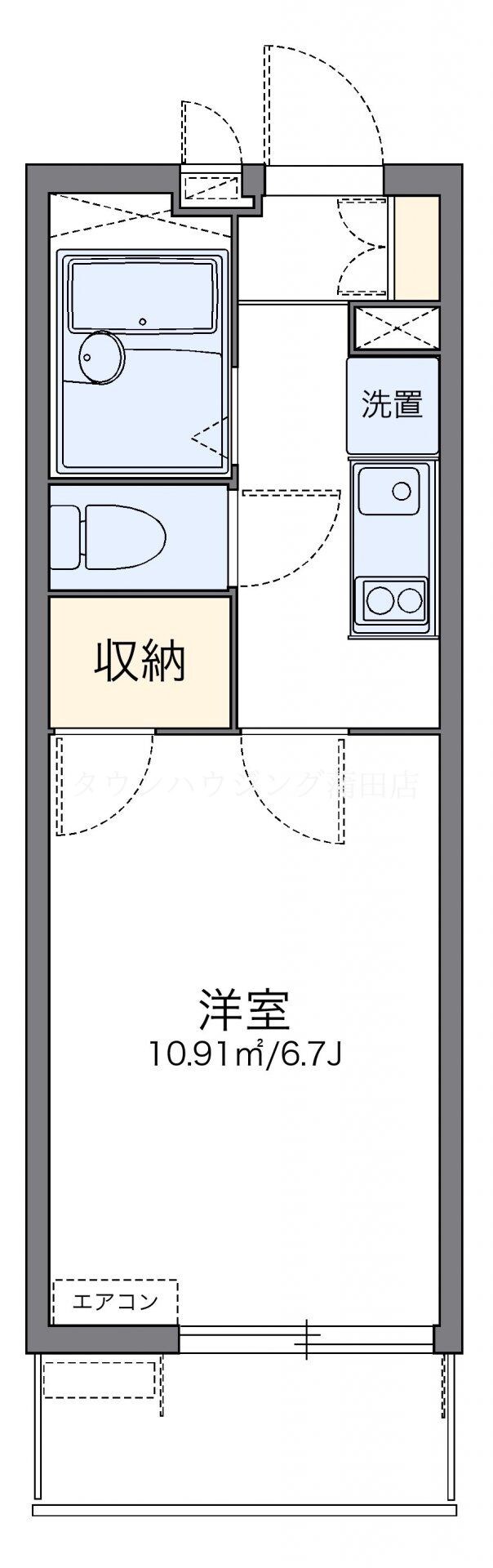 レオパレスＨＡＲＵの物件間取画像