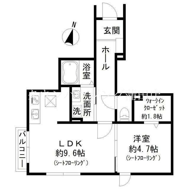 カーサエブリーの物件間取画像