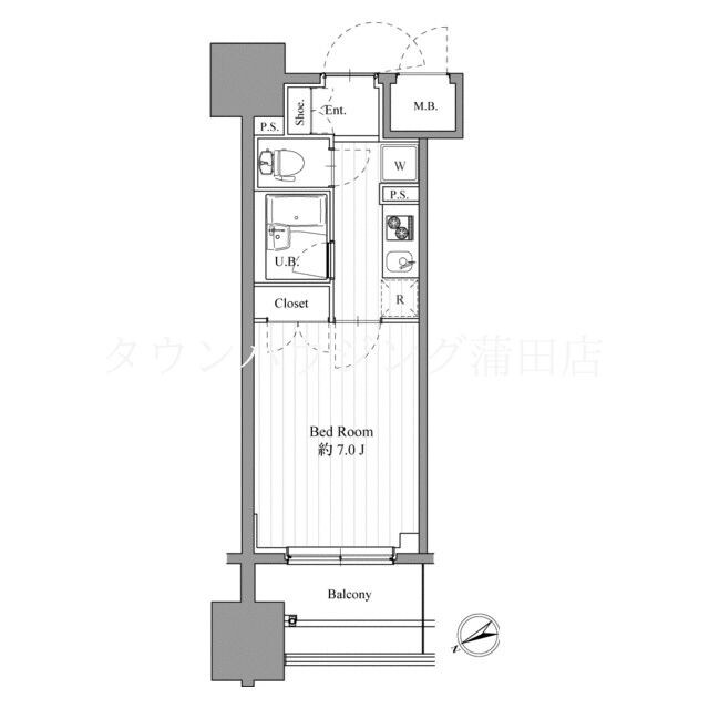 スペーシア梅屋敷の物件間取画像