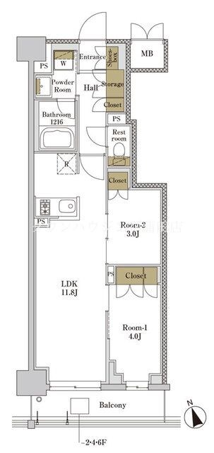 ＲＪＲプレシア大森北の物件間取画像