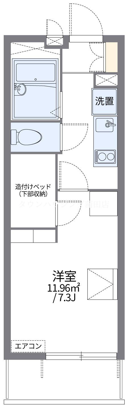 レオパレスＩＳＨＩＤＡの物件間取画像