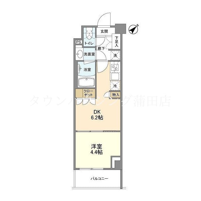 バウスフラッツ品川大井町の物件間取画像