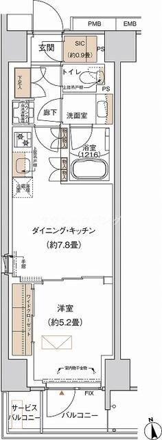 プライムネクサス大森北の物件間取画像